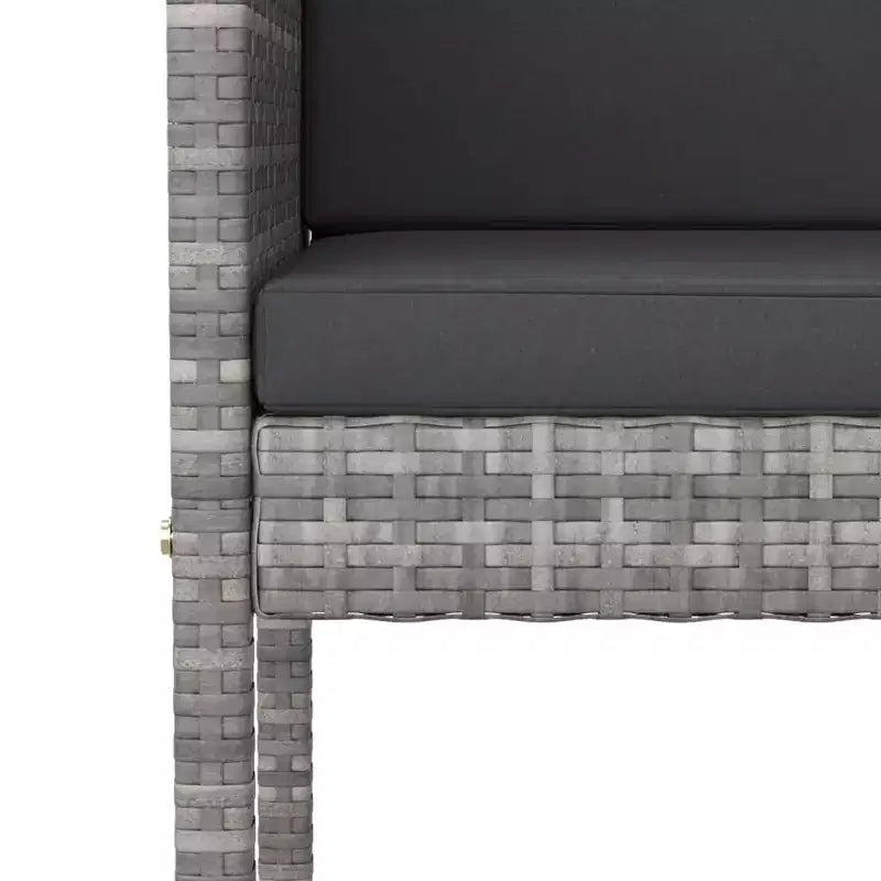 vidaXL Lot de 4 Tabourets de Bar en Résine Tressée, Acier Enduit de Poudre