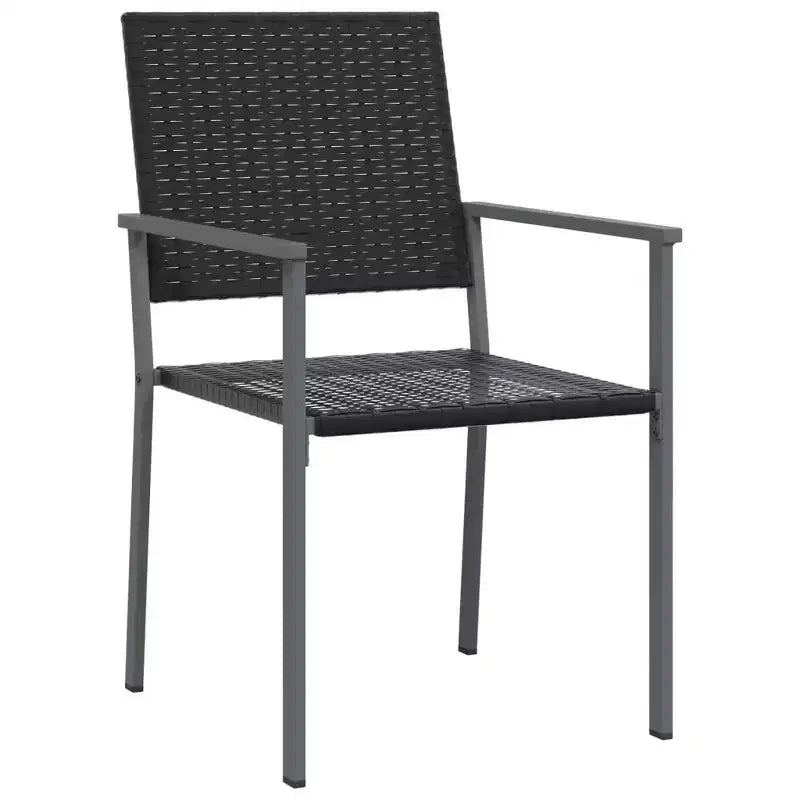 vidaXL Lot de 6 chaises de jardin en rotin PE, acier poudré Moyen