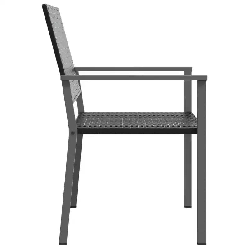 vidaXL Lot de 6 chaises de jardin en rotin PE, acier poudré Moyen