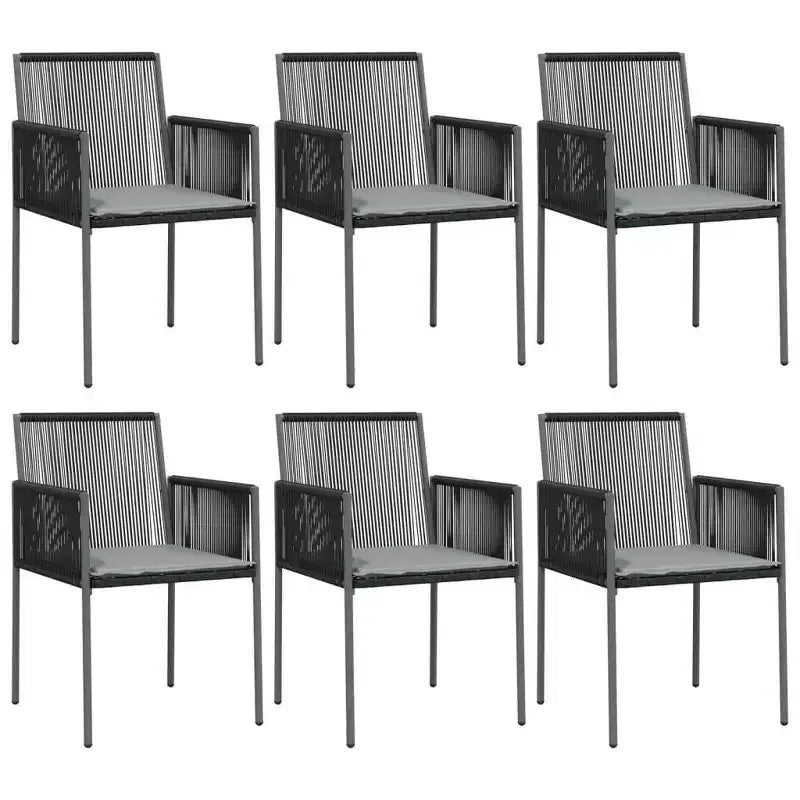 vidaXL Garden Chair Set of 6 PE rattan Standard Durable