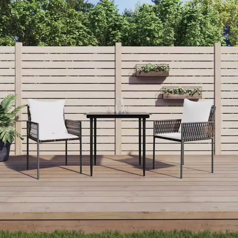 vidaXL Chaises de jardin, 6 pcs, rotin synthétique et acier poudré