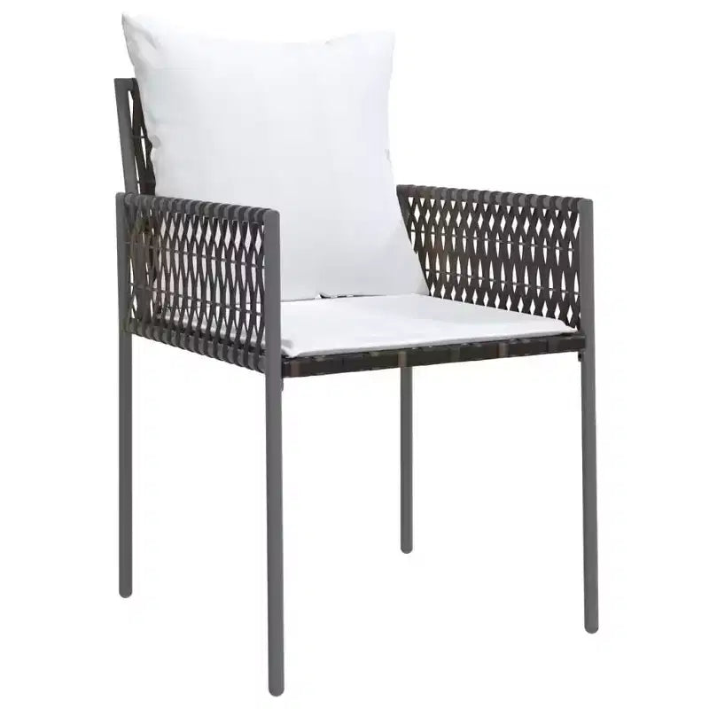 vidaXL Chaises de jardin, 6 pcs, rotin synthétique et acier poudré