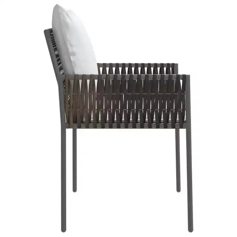 vidaXL Chaises de jardin, 6 pcs, rotin synthétique et acier poudré
