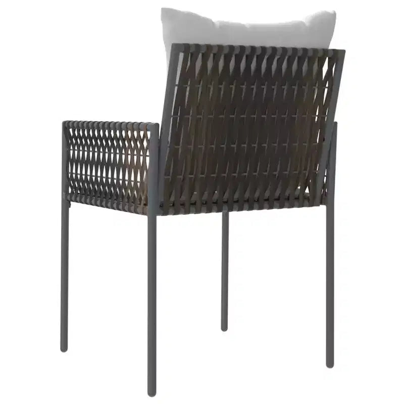 vidaXL Chaises de jardin, 6 pcs, rotin synthétique et acier poudré