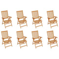 vidaXL Garden Chair Set of 6 Teak Solid teak wood Foldable