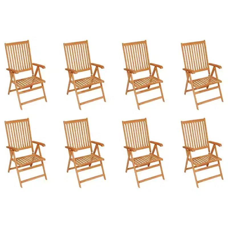vidaXL Garden Chair Set of 6 Teak Solid teak wood Foldable