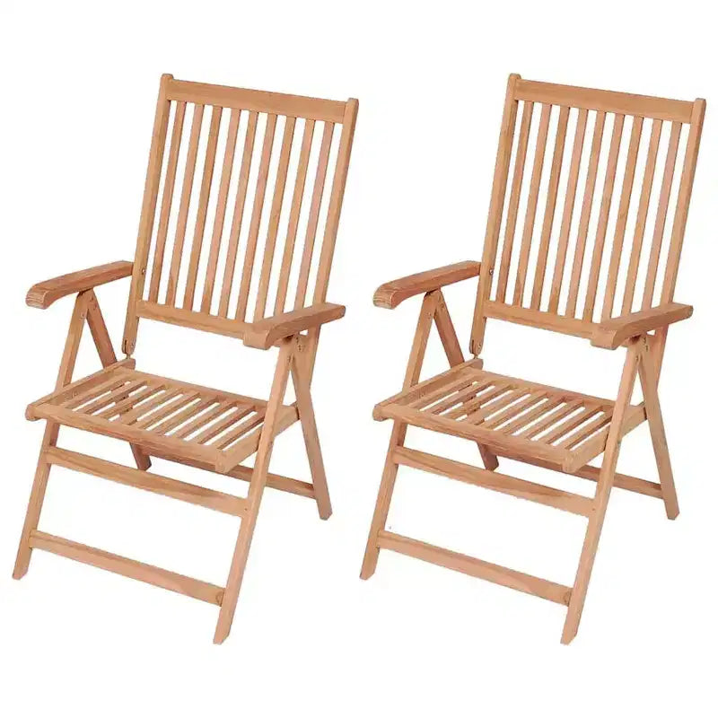 vidaXL Chaises de jardin 6 pcs Teck Bois de teck massif Pliantes