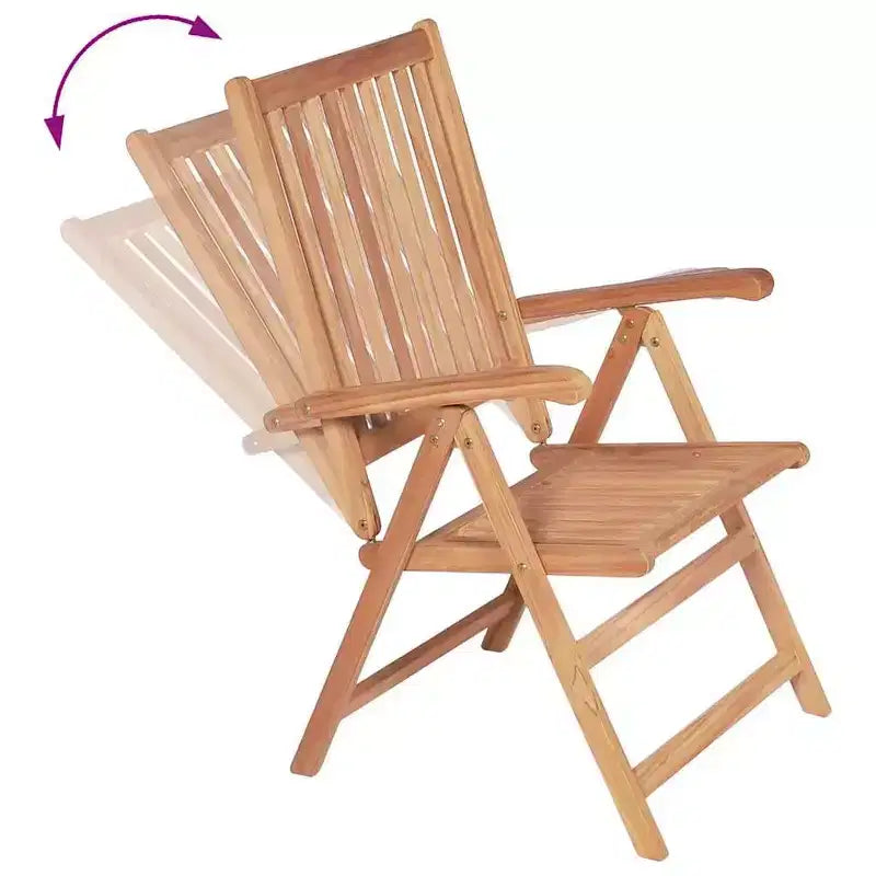 vidaXL Chaises de jardin 6 pcs Teck Bois de teck massif Pliantes
