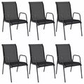vidaXL Garden Chair Set of 2 and Steel and Textilene