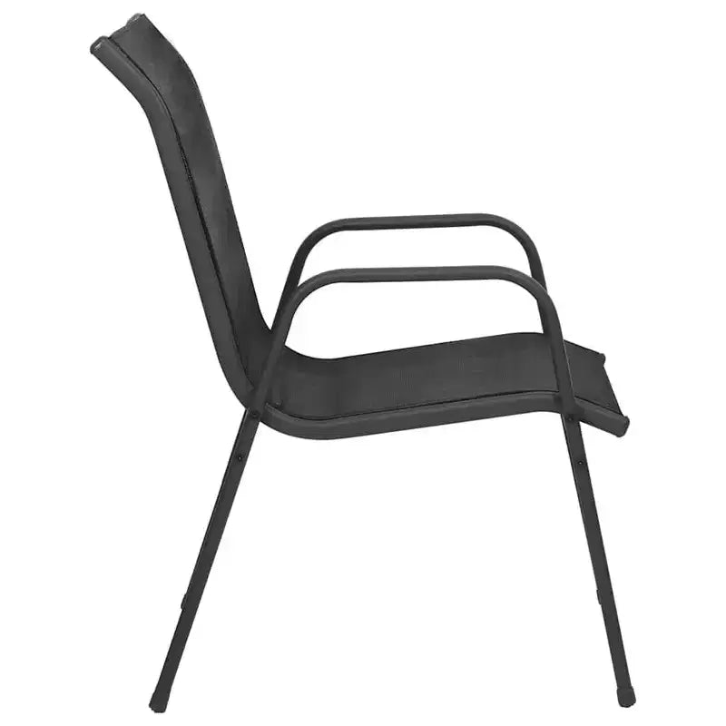 vidaXL Chaises de jardin, 2 pcs, acier et textilène