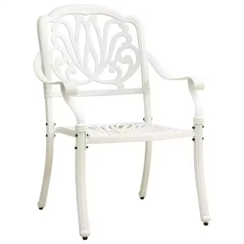 vidaXL Lot de 2 chaises de jardin robustes en aluminium moulé couleur bronze