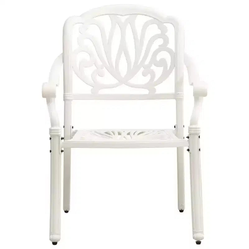 vidaXL Lot de 2 chaises de jardin robustes en aluminium moulé couleur bronze