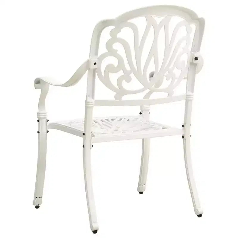 vidaXL Lot de 2 chaises de jardin robustes en aluminium moulé couleur bronze