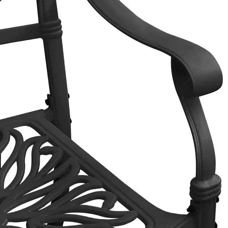 vidaXL Lot de 2 chaises de jardin robustes en aluminium moulé couleur bronze