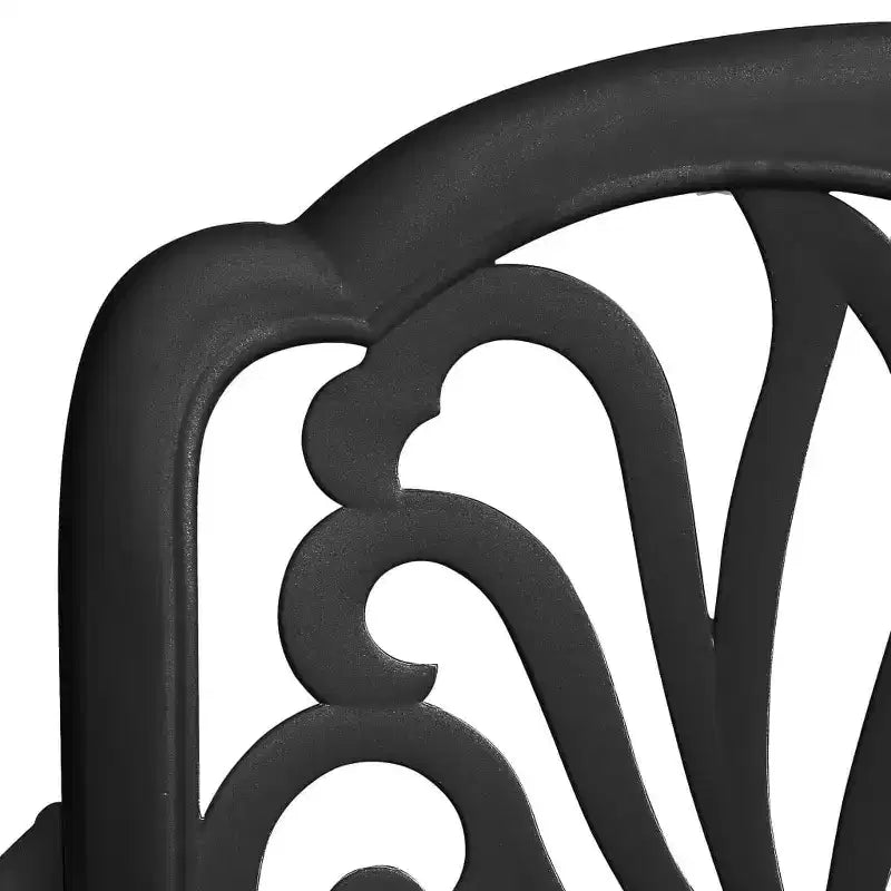 vidaXL Lot de 2 chaises de jardin robustes en aluminium moulé couleur bronze