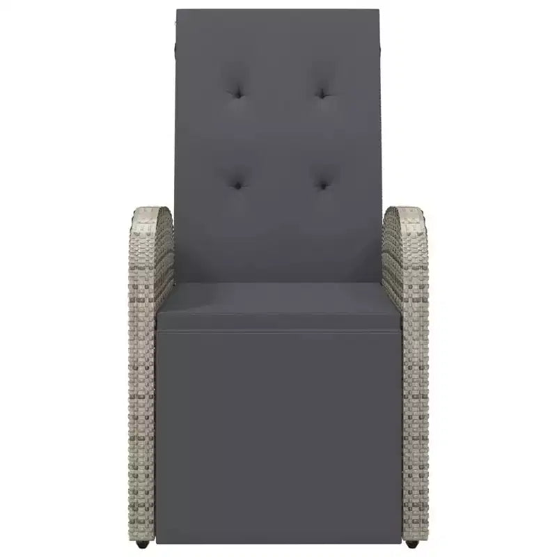 vidaXL Fauteuil rotin PE, acier poudré, polyester Taille unique