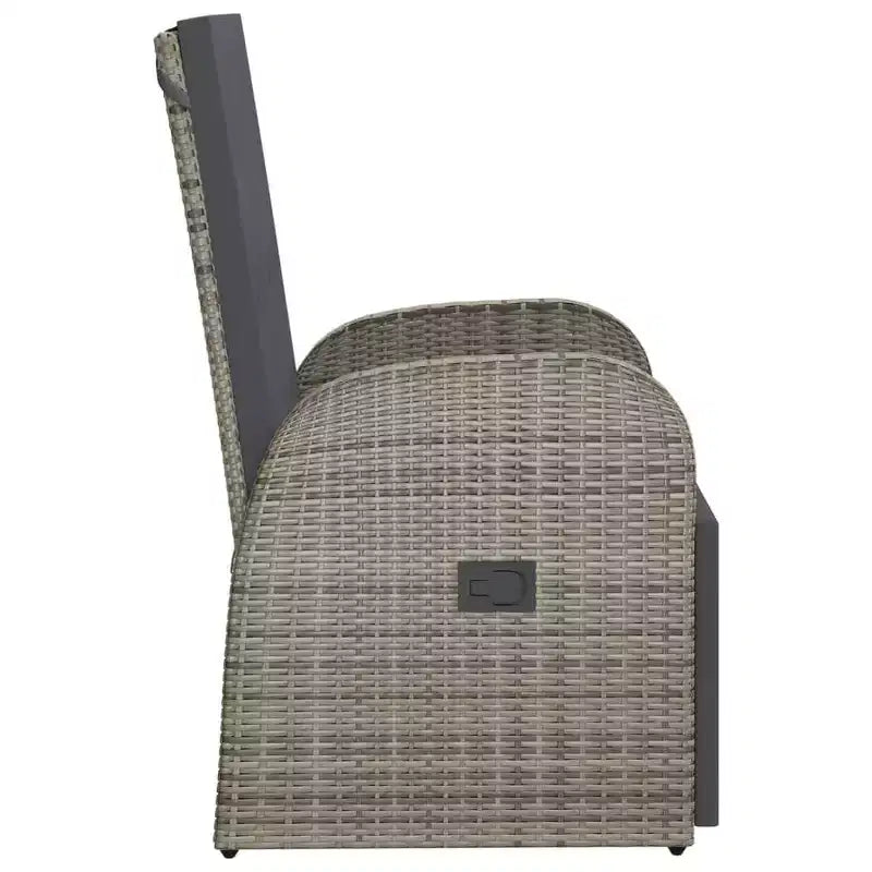 vidaXL Fauteuil rotin PE, acier poudré, polyester Taille unique