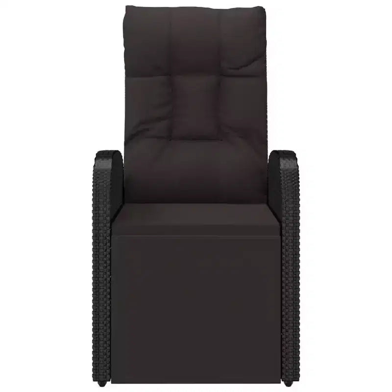 vidaXL Fauteuil rotin PE, acier poudré, polyester Taille unique
