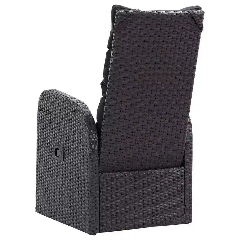 vidaXL Fauteuil rotin PE, acier poudré, polyester Taille unique