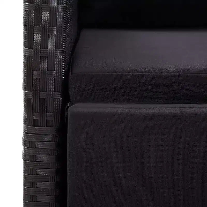 vidaXL Fauteuil rotin PE, acier poudré, polyester Taille unique