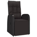 vidaXL Fauteuil rotin PE, acier poudré, polyester Taille unique
