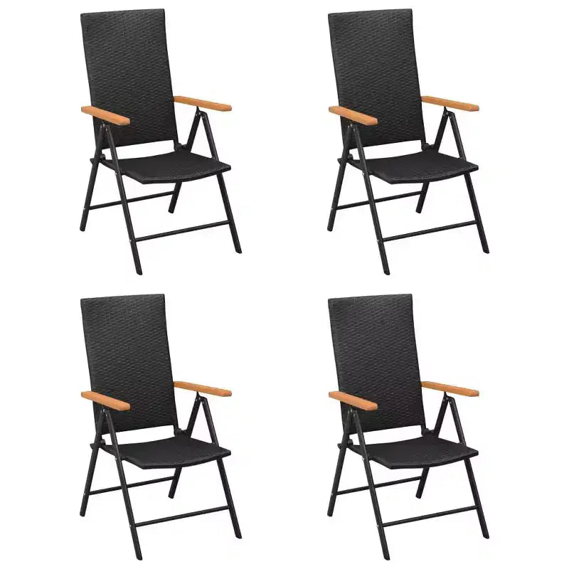 vidaXL Garden Chair Set of 2 PE rattan, aluminum Standard