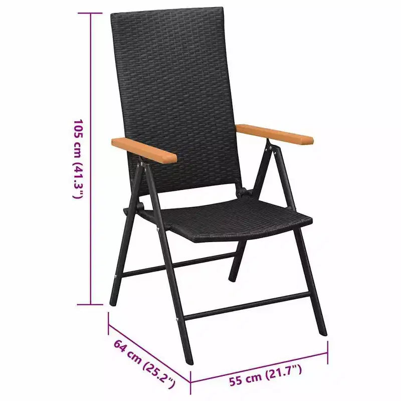 vidaXL Chaises de jardin 2 pcs en résine tressée et aluminium Standard