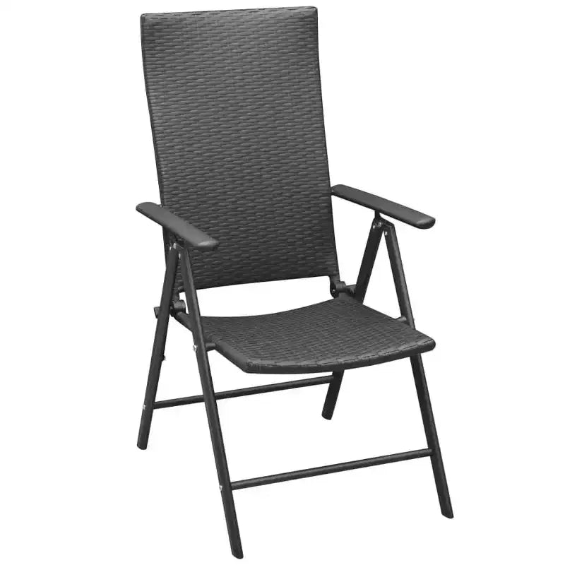 vidaXL Chaises de jardin 2 pcs en résine tressée et aluminium Standard