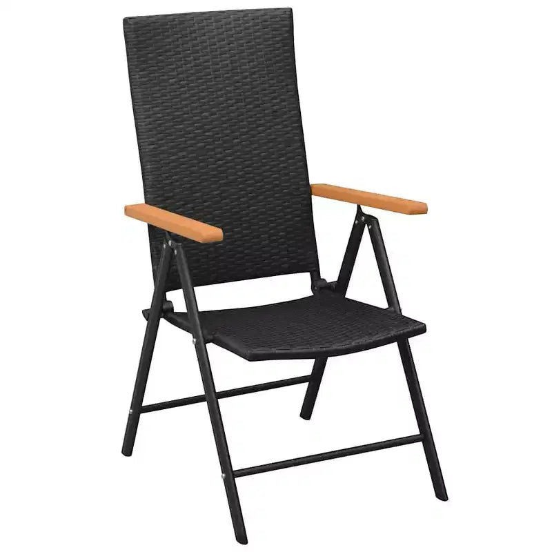 vidaXL Chaises de jardin 2 pcs en résine tressée et aluminium Standard