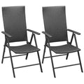 vidaXL Chaises de jardin 2 pcs en résine tressée et aluminium Standard