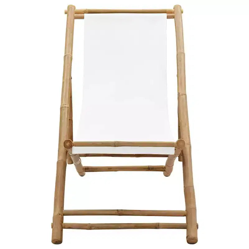 vidaXL Bain de soleil en bambou, pliable, de taille moyenne