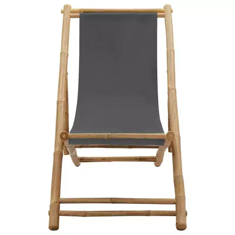 vidaXL Bain de soleil en bambou, pliable, de taille moyenne