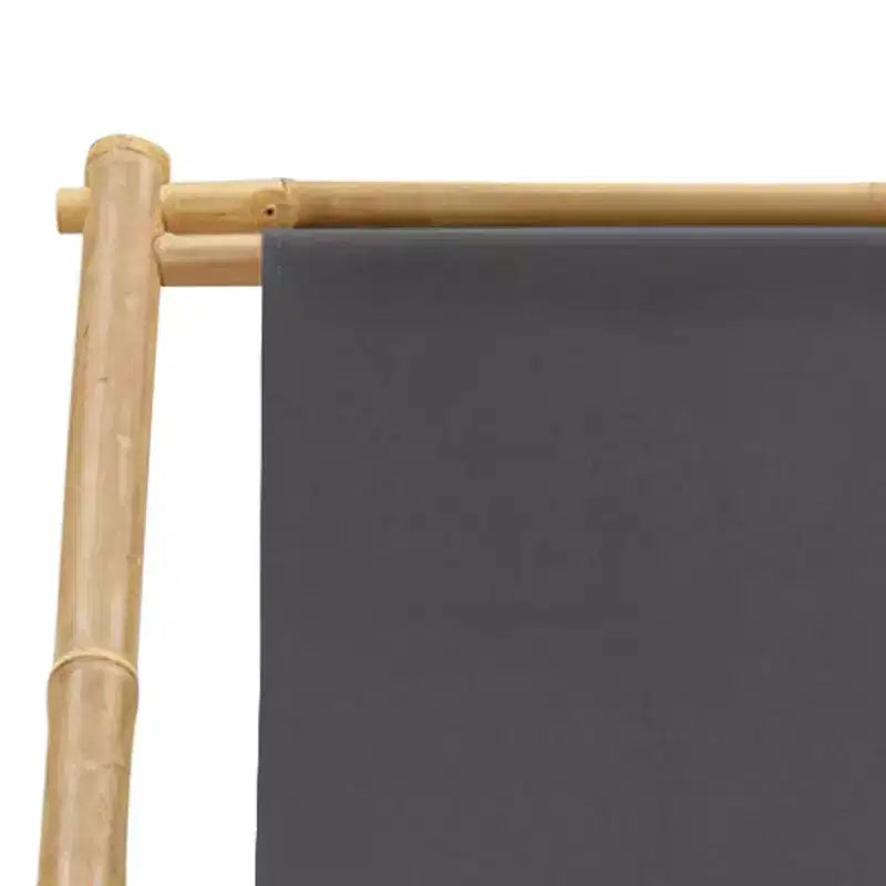 vidaXL Bain de soleil en bambou, pliable, de taille moyenne