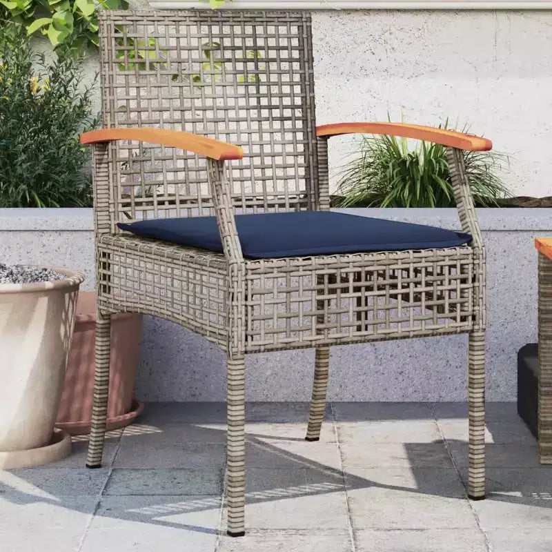 vidaXL Chaise de jardin Gris et marron