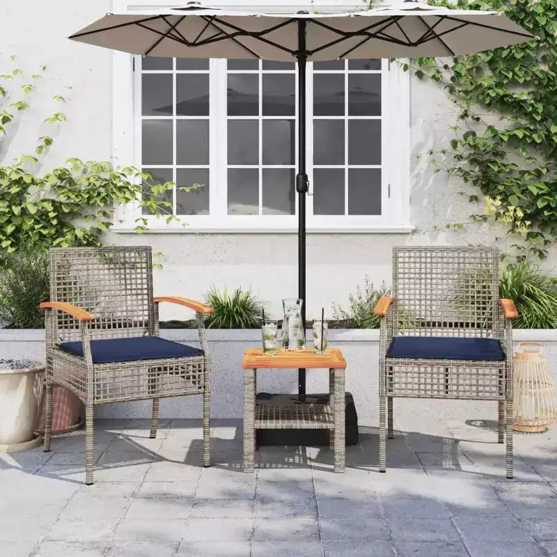 vidaXL Chaise de jardin Gris et marron