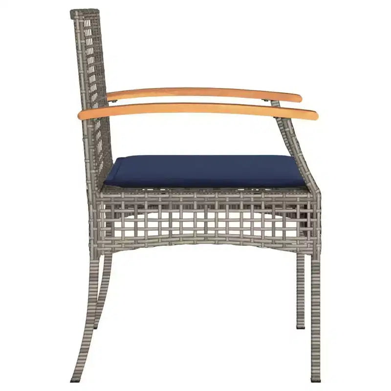 vidaXL Chaise de jardin Gris et marron