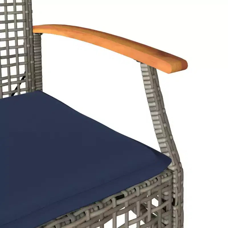 vidaXL Chaise de jardin Gris et marron