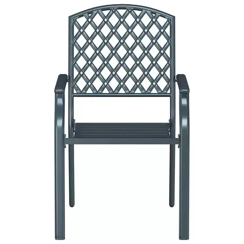 vidaXL Chaises de jardin 4 pcs Anthracite 56 x 65 x 89 cm Acier