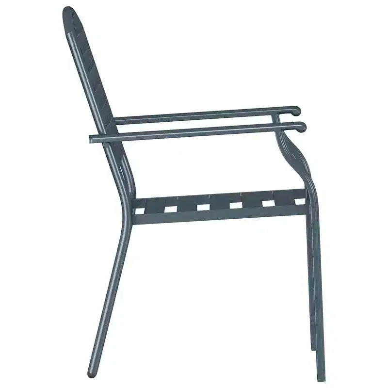 vidaXL Chaises de jardin 4 pcs Anthracite 56 x 65 x 89 cm Acier
