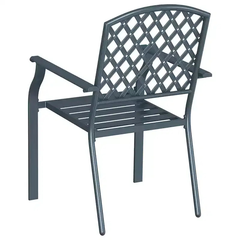 vidaXL Chaises de jardin 4 pcs Anthracite 56 x 65 x 89 cm Acier