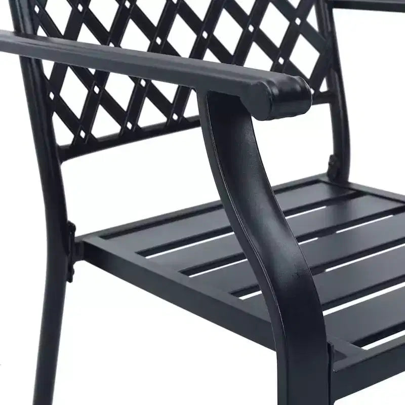 vidaXL Ensemble de 2 chaises d'extérieur Acier anthracite, électrodéposé et thermolaqué