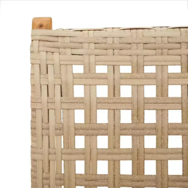 vidaXL Ensemble de 2 chaises de jardin beiges en bois d'acacia massif, résine tressée