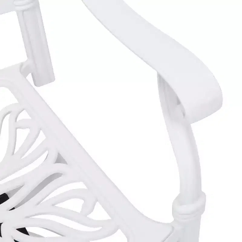 vidaXL Lot de 2 chaises de jardin blanches pivotantes en aluminium coulé Standard