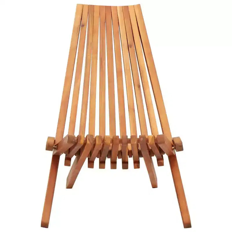 vidaXL Chaise d'extérieur marron en bois d'acacia massif pliable Standard