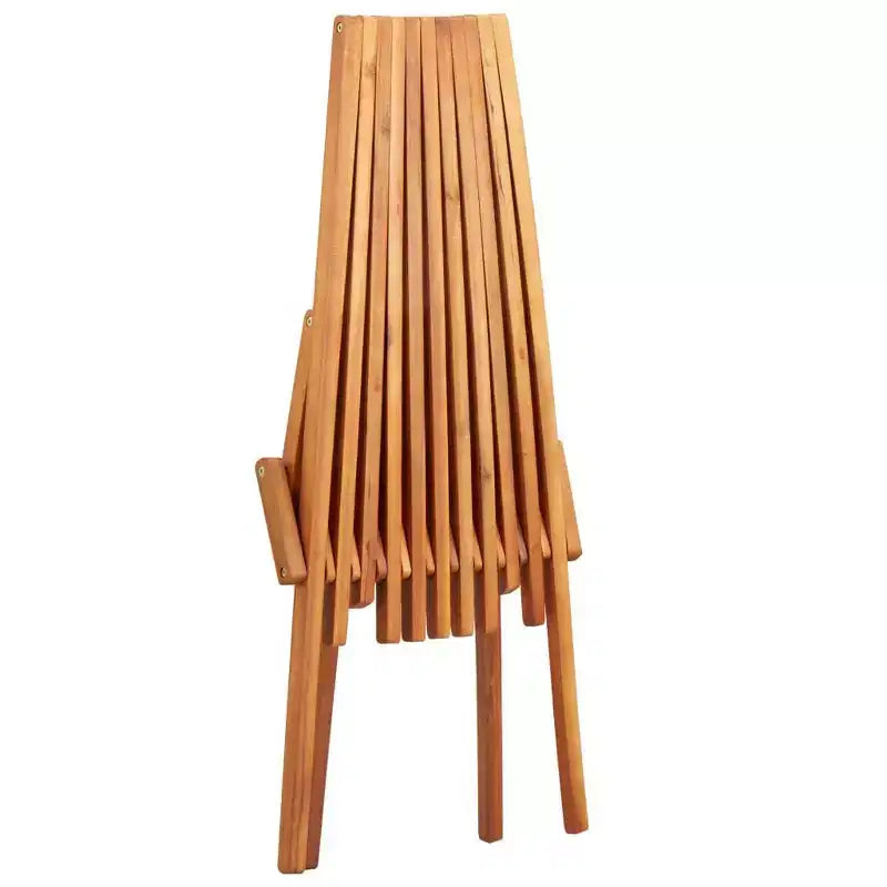 vidaXL Chaise d'extérieur marron en bois d'acacia massif pliable Standard