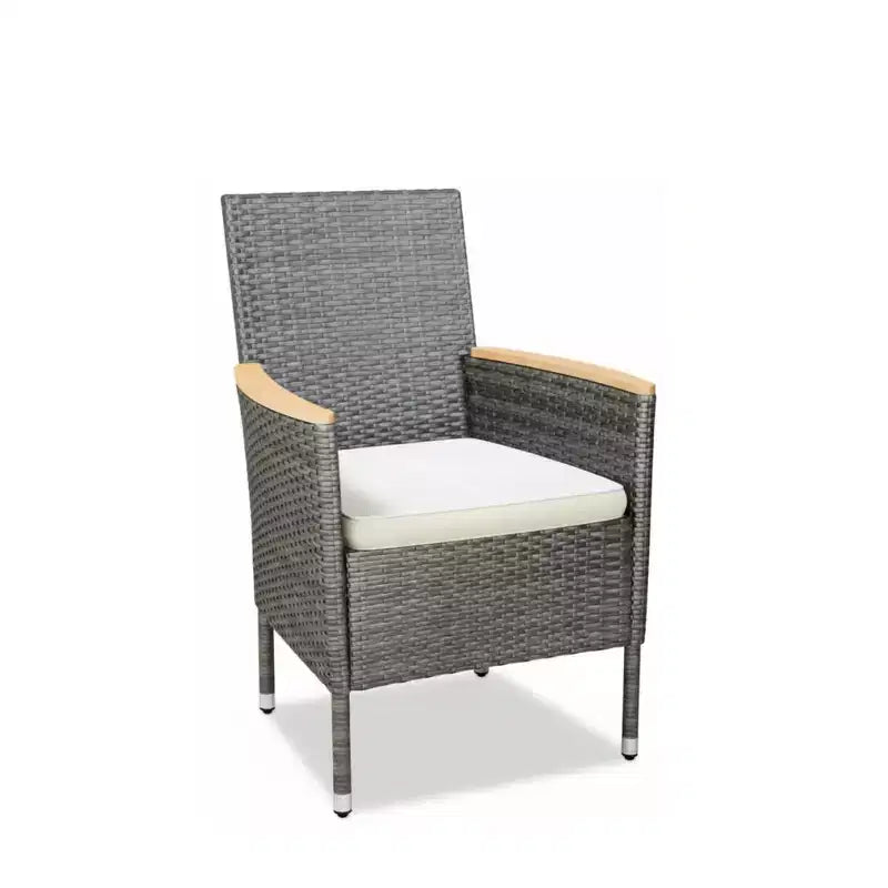 Chaise de salle à manger en rotin tressé pour patio, résistant aux intempéries (lot de 4)