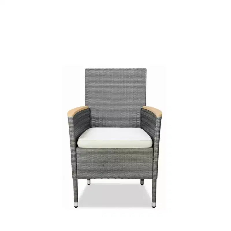 Chaise de salle à manger en rotin tressé pour patio, résistant aux intempéries (lot de 4)