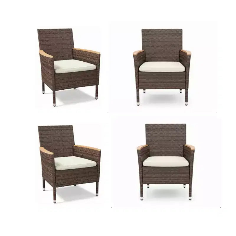 4-Piece All-Weather Rattan Patio Dining Chair