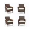 4-Piece All-Weather Rattan Patio Dining Chair