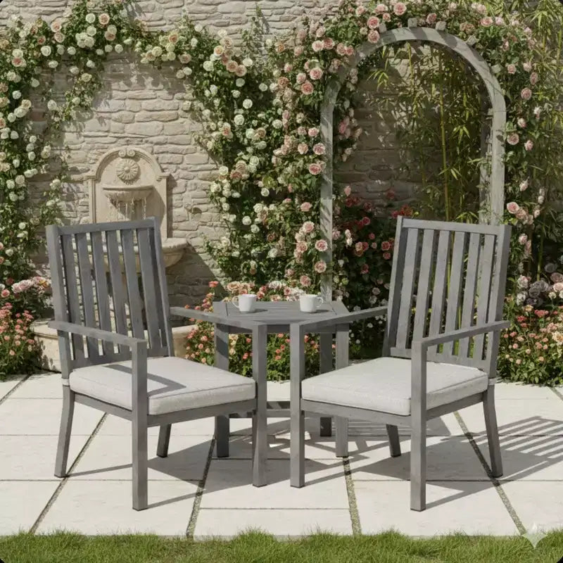 Lot de 4 chaises de salle à manger d'extérieur en aluminium toutes saisons 23 po avec coussins épais